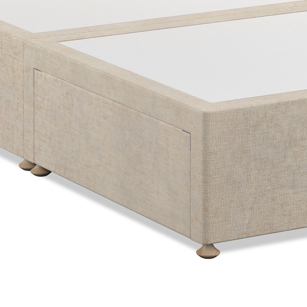 Penzance Double 2 Drawer Divan Bed with Winged Headboard in Brooklyn Fabric - Eggshell 6