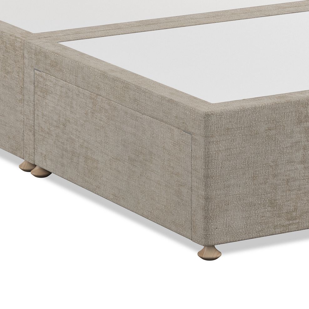 Penzance Double 2 Drawer Divan Bed with Winged Headboard in Brooklyn Fabric - Quill Grey 6