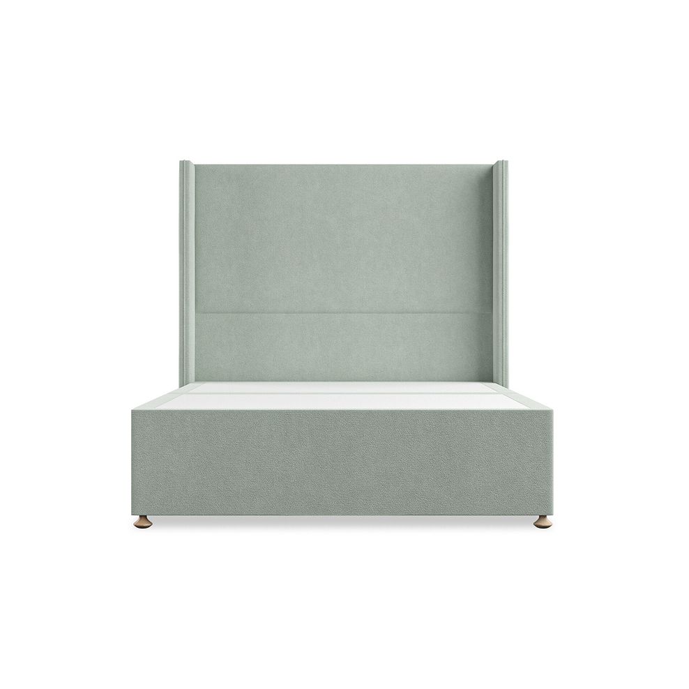 Penzance Double 2 Drawer Divan Bed with Winged Headboard in Venice Fabric - Duck Egg 3