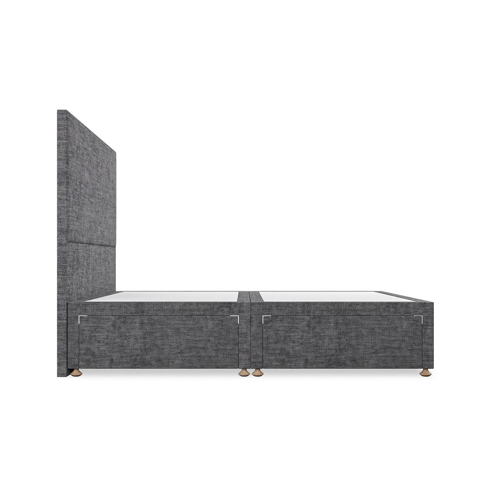 Penzance Double 4 Drawer Divan Bed in Brooklyn Fabric - Asteroid Grey 4