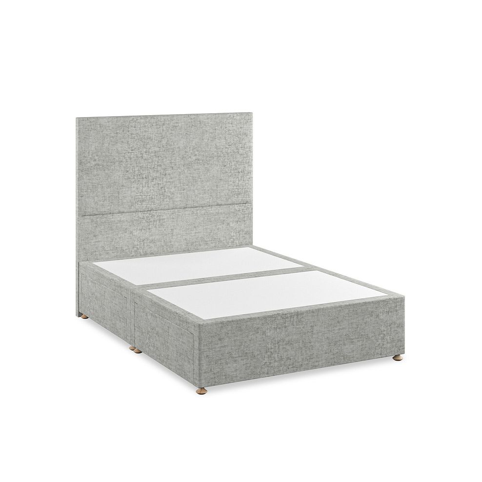 Penzance Double 4 Drawer Divan Bed in Brooklyn Fabric - Fallow Grey 2