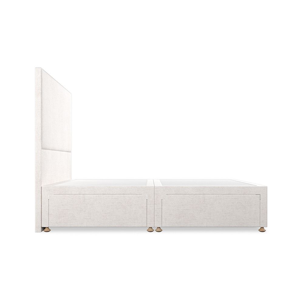 Penzance Double 4 Drawer Divan Bed in Brooklyn Fabric - Lace White 4