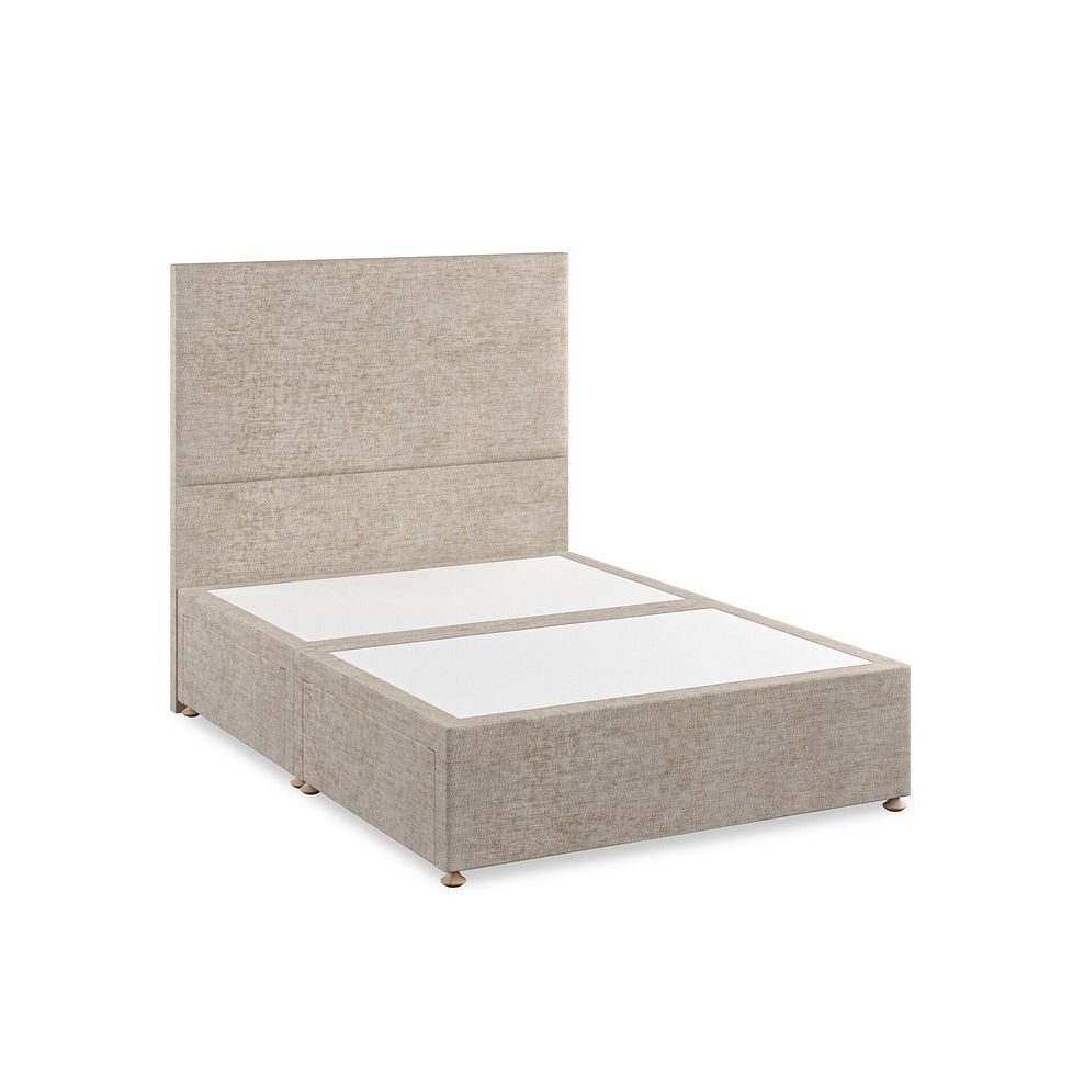 Penzance Double 4 Drawer Divan Bed in Brooklyn Fabric - Quill Grey 2