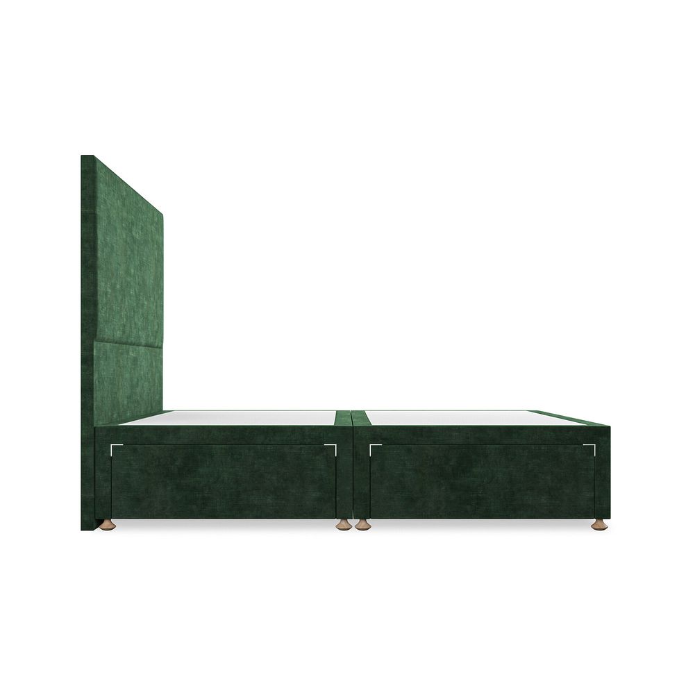 Penzance Double 4 Drawer Divan Bed in Heritage Velvet - Bottle Green 4