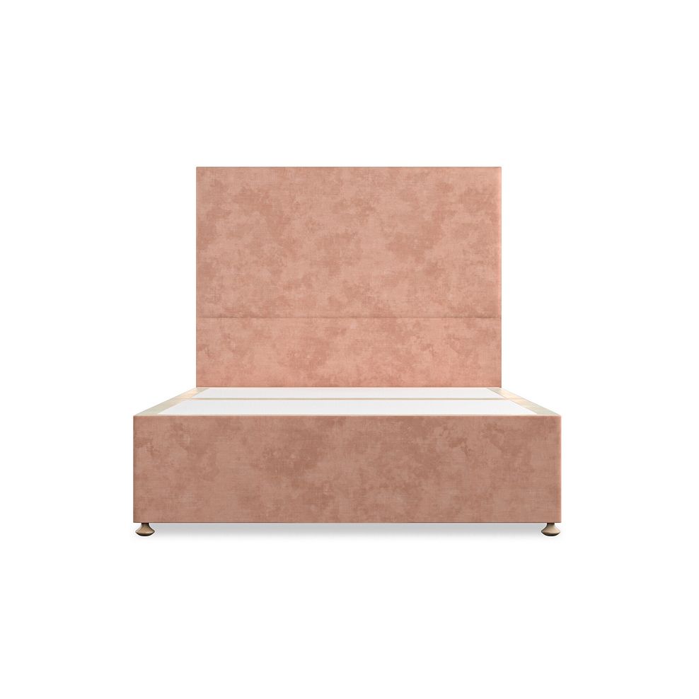 Penzance Double 4 Drawer Divan Bed in Heritage Velvet - Powder Pink 3