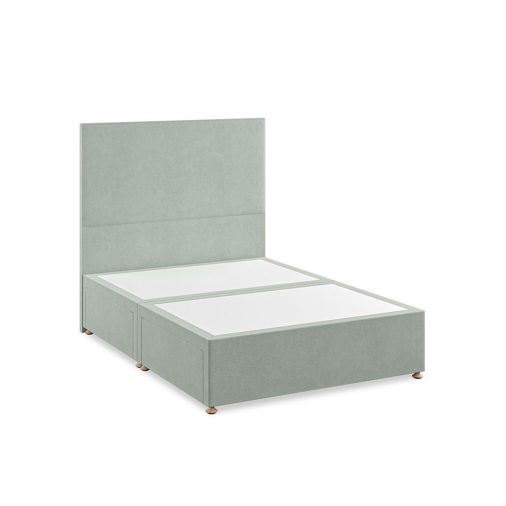 Penzance Double 4 Drawer Divan Bed in Venice Fabric - Duck Egg 2