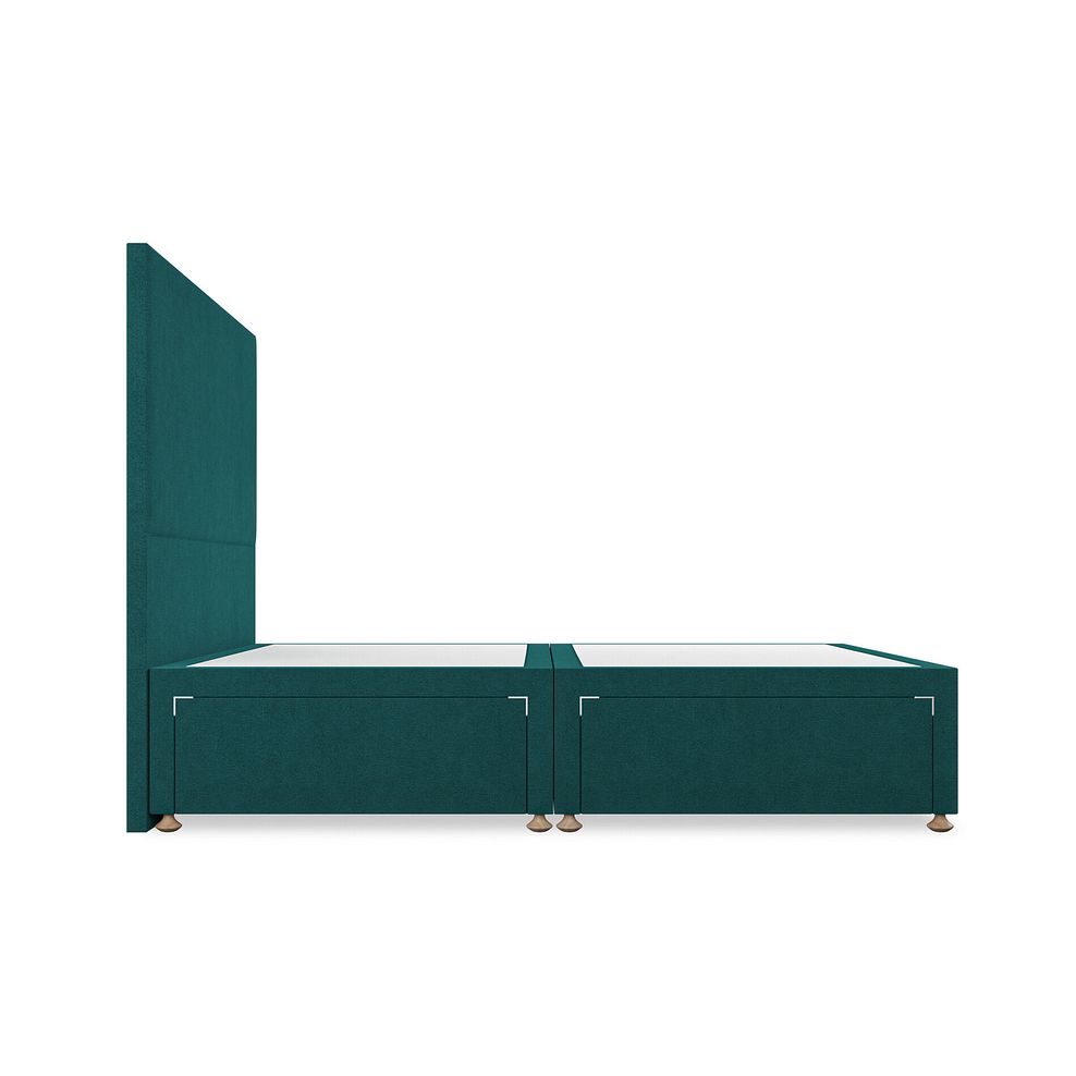 Penzance Double 4 Drawer Divan Bed in Venice Fabric - Teal 4