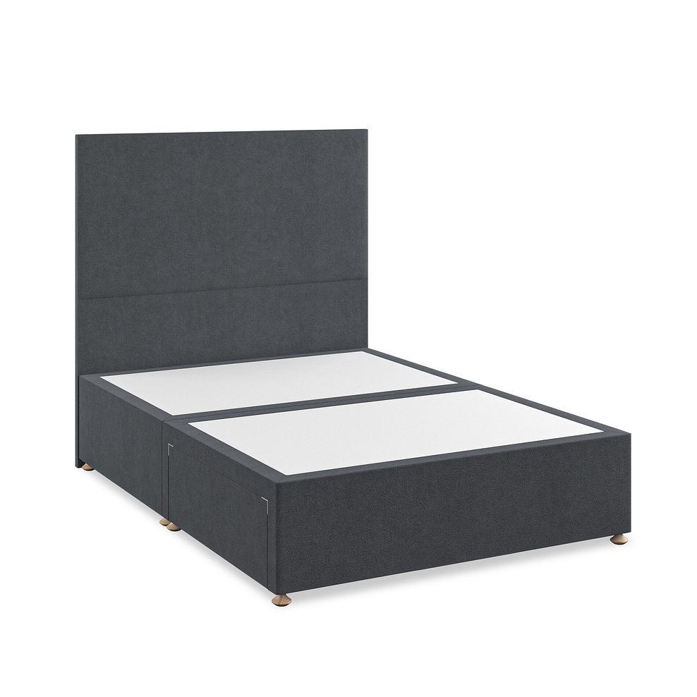 Penzance Double 2 Drawer Divan Bed in Venice Fabric - Anthracite 2