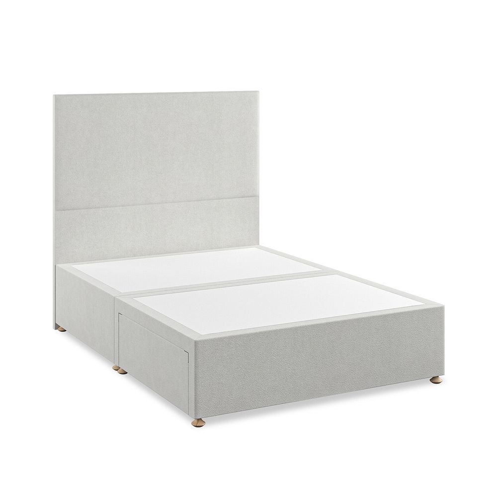 Penzance Double 2 Drawer Divan Bed in Venice Fabric - Silver 6