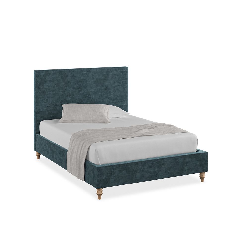 Penzance Double Bed in Heritage Velvet - Airforce 1