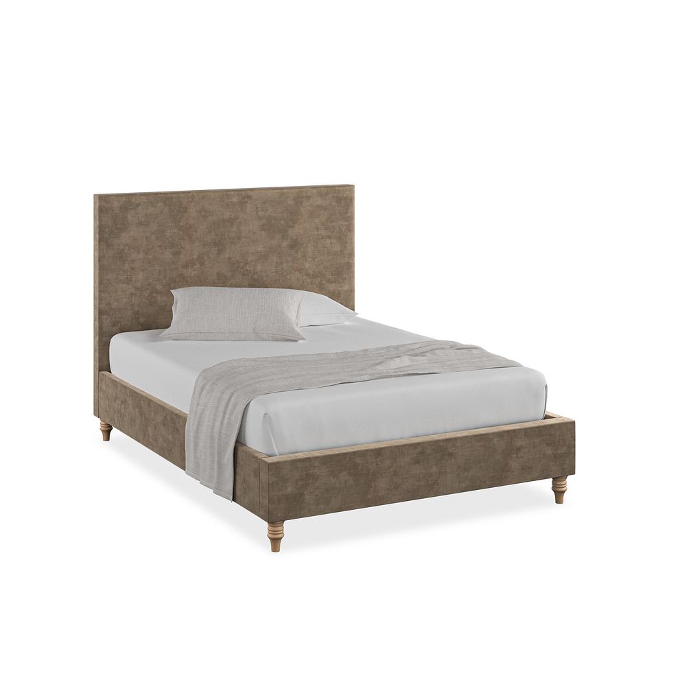 Penzance Double Bed in Heritage Velvet - Cedar 1