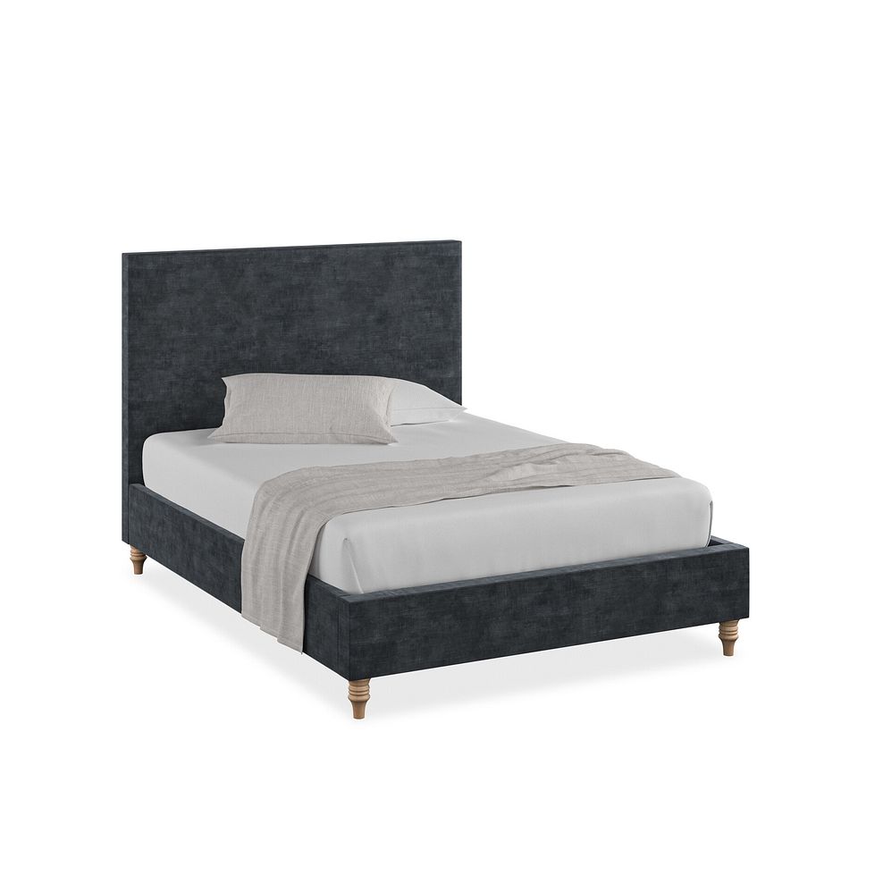 Penzance Double Bed in Heritage Velvet - Charcoal 1