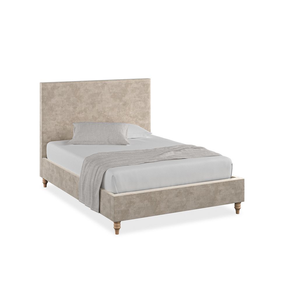 Penzance Double Bed in Heritage Velvet - Mink 1
