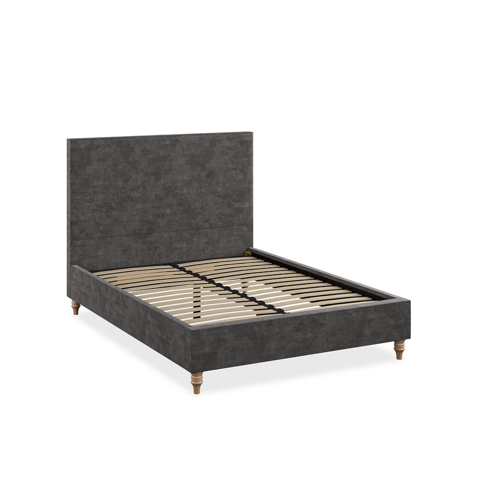 Penzance Double Bed in Heritage Velvet - Steel 2
