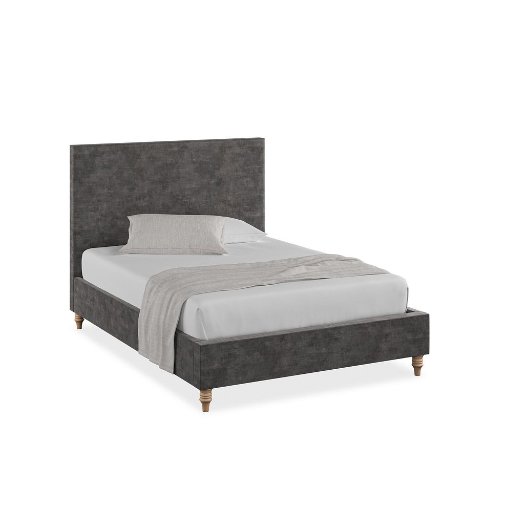 Penzance Double Bed in Heritage Velvet - Steel 1