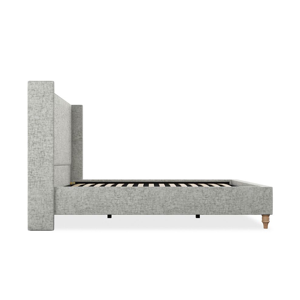 Penzance Double Bed with Winged Headboard in Brooklyn Fabric - Fallow Grey 4