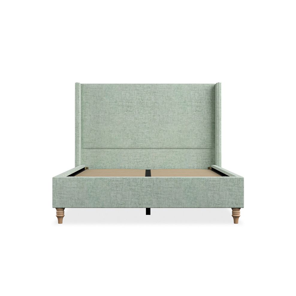 Penzance Double Bed with Winged Headboard in Brooklyn Fabric - Glacier 3