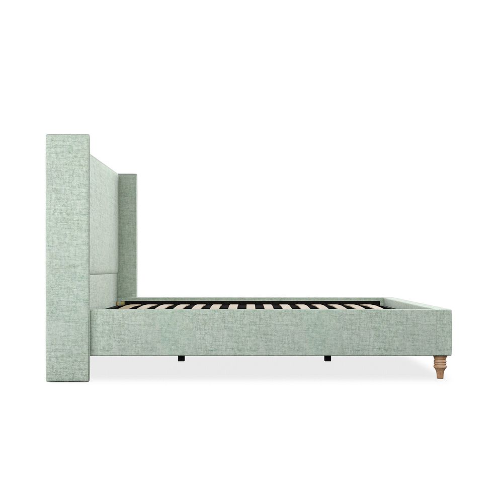 Penzance Double Bed with Winged Headboard in Brooklyn Fabric - Glacier 4