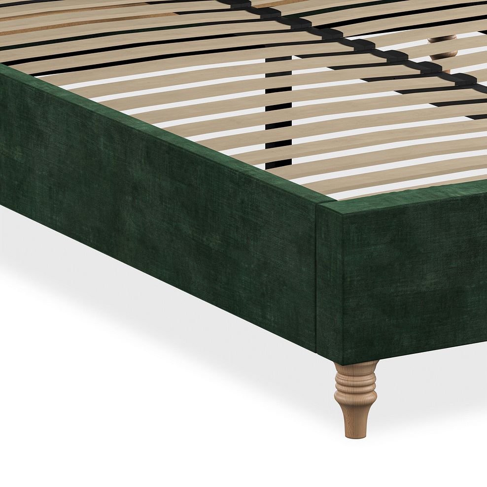 Penzance Double Bed with Winged Headboard in Heritage Velvet - Bottle Green 6