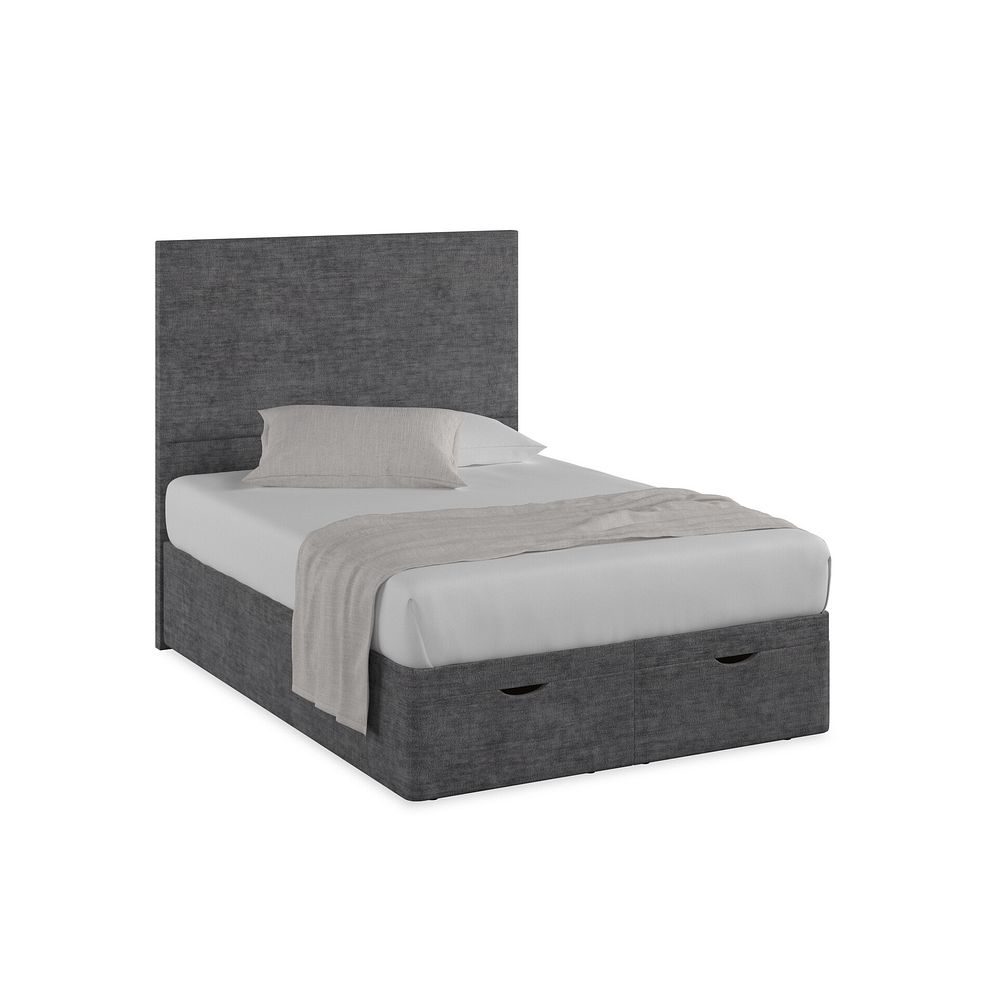 Penzance Double Storage Ottoman Bed in Brooklyn Fabric - Asteroid Grey 1