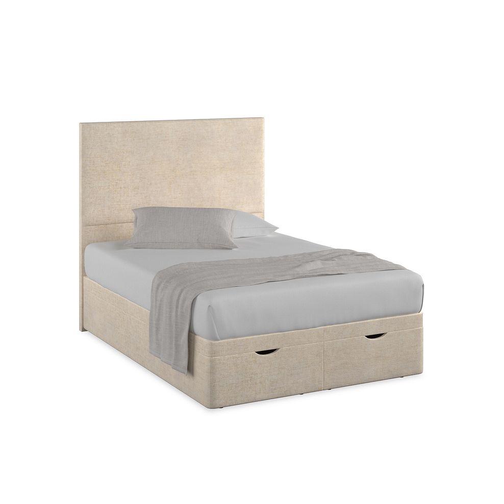 Penzance Double Storage Ottoman Bed in Brooklyn Fabric - Eggshell 1