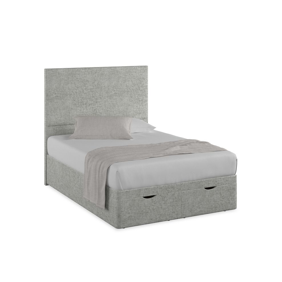 Penzance Double Storage Ottoman Bed in Brooklyn Fabric - Fallow Grey 1