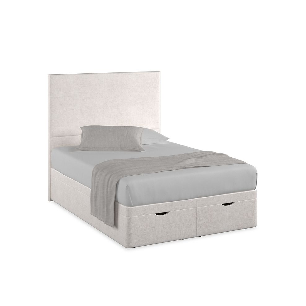 Penzance Double Storage Ottoman Bed in Brooklyn Fabric - Lace White 1