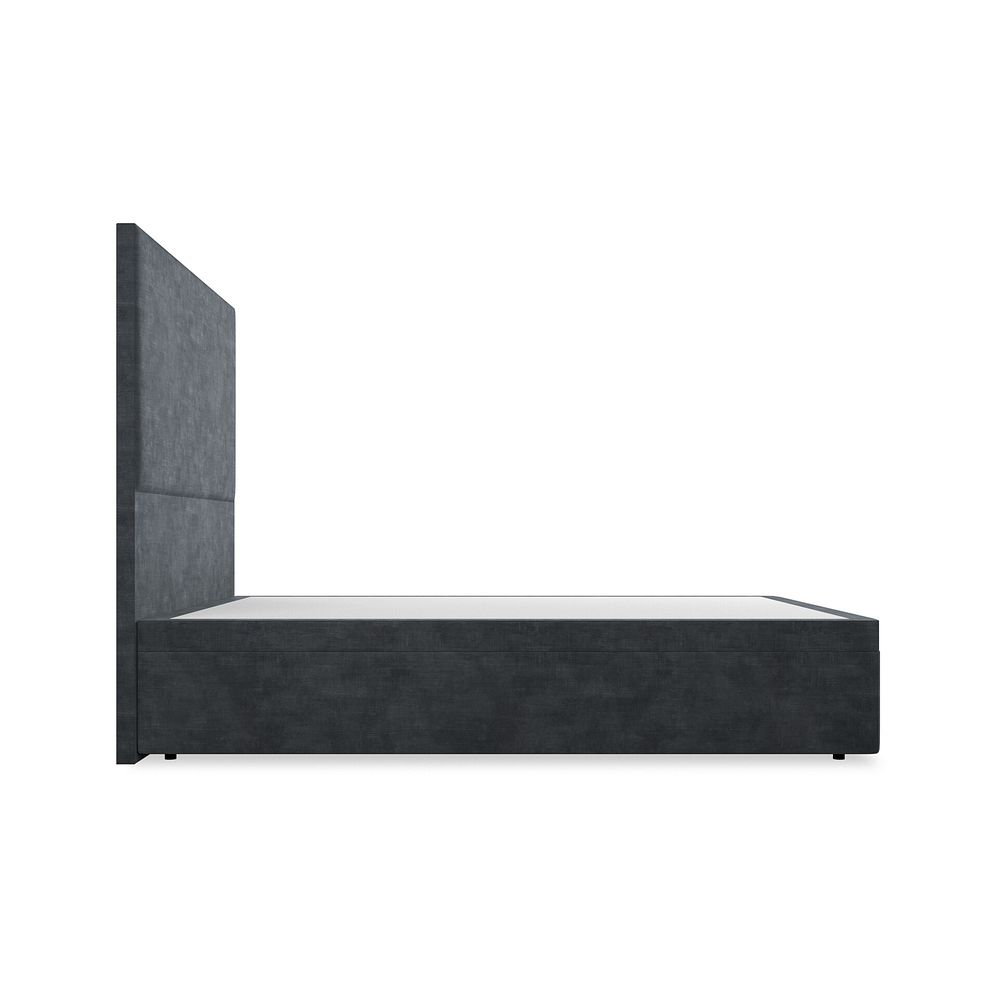 Penzance Double Storage Ottoman Bed in Heritage Velvet - Charcoal 5