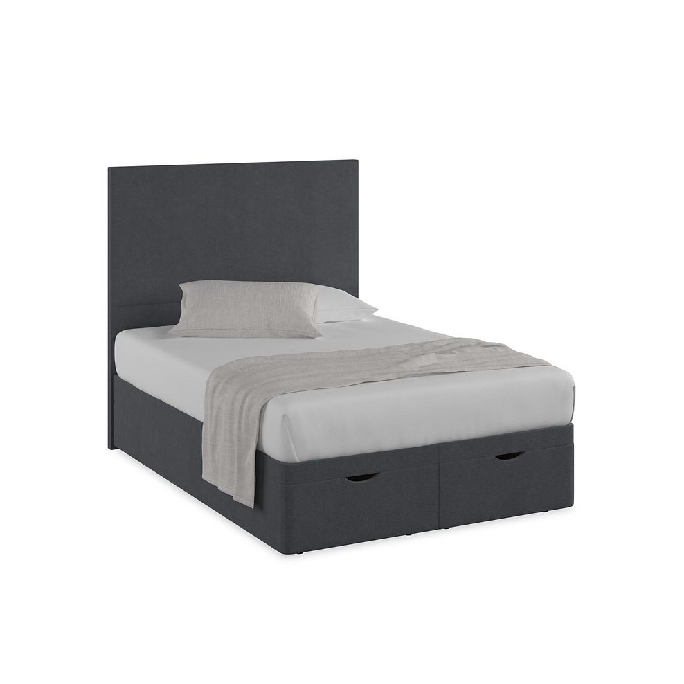 Penzance Double Storage Ottoman Bed in Venice Fabric - Anthracite 1