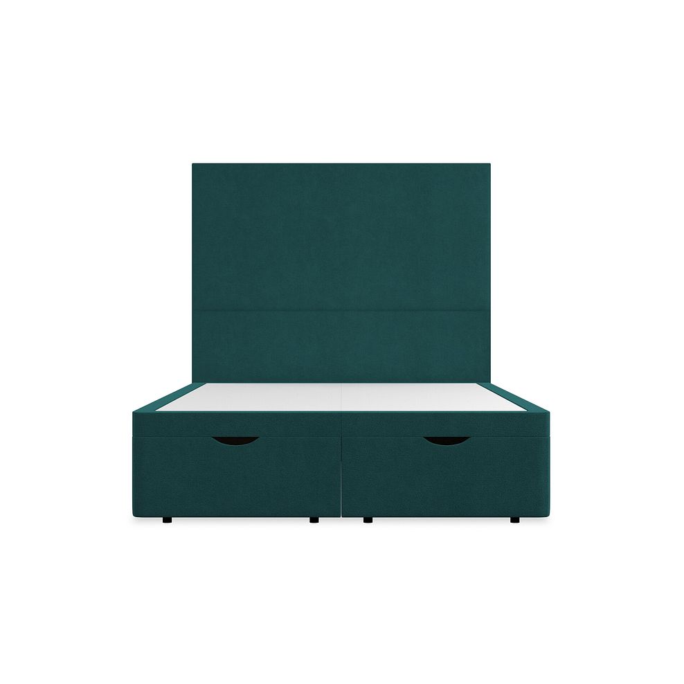 Penzance Double Storage Ottoman Bed in Venice Fabric - Teal 4