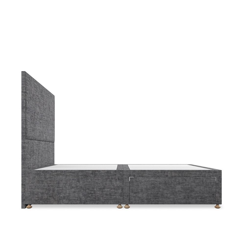 Penzance King-Size 2 Drawer Divan Bed in Brooklyn Fabric - Asteroid Grey 4