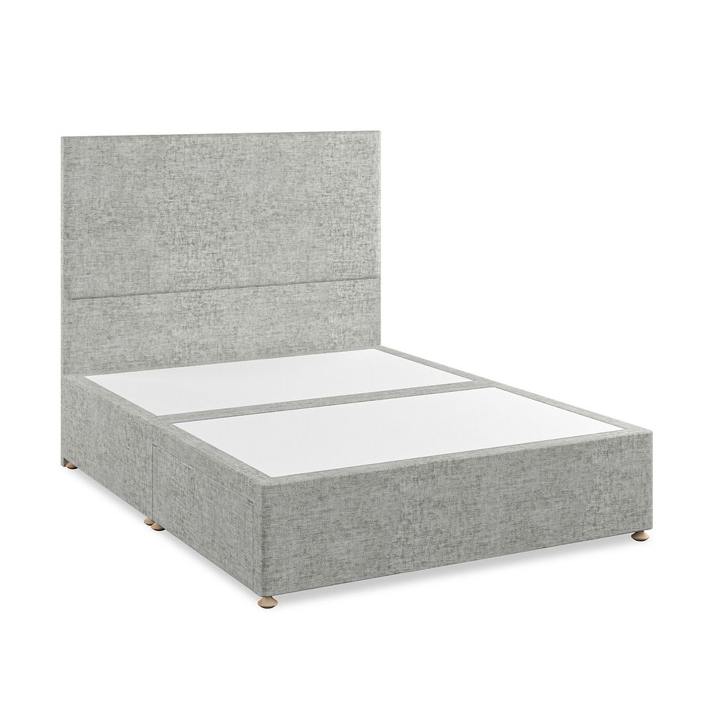 Penzance King-Size 2 Drawer Divan Bed in Brooklyn Fabric - Fallow Grey 2