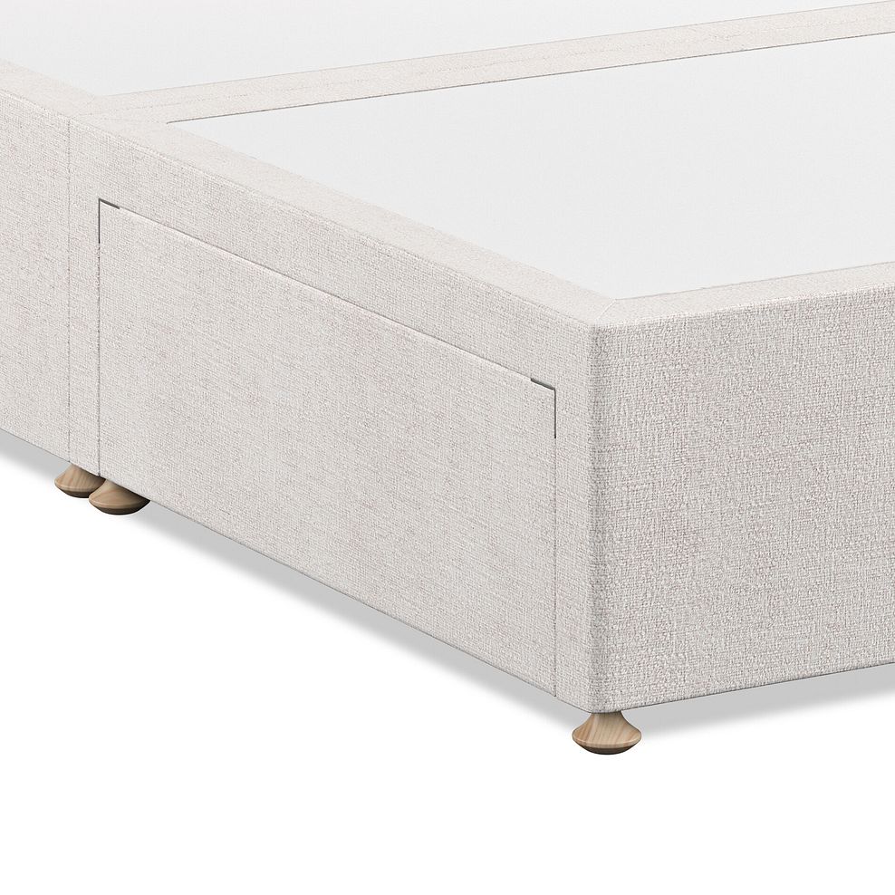 Penzance King-Size 2 Drawer Divan Bed in Brooklyn Fabric - Lace White 6