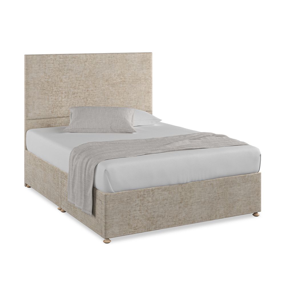 Penzance King-Size 2 Drawer Divan Bed in Brooklyn Fabric - Quill Grey 1