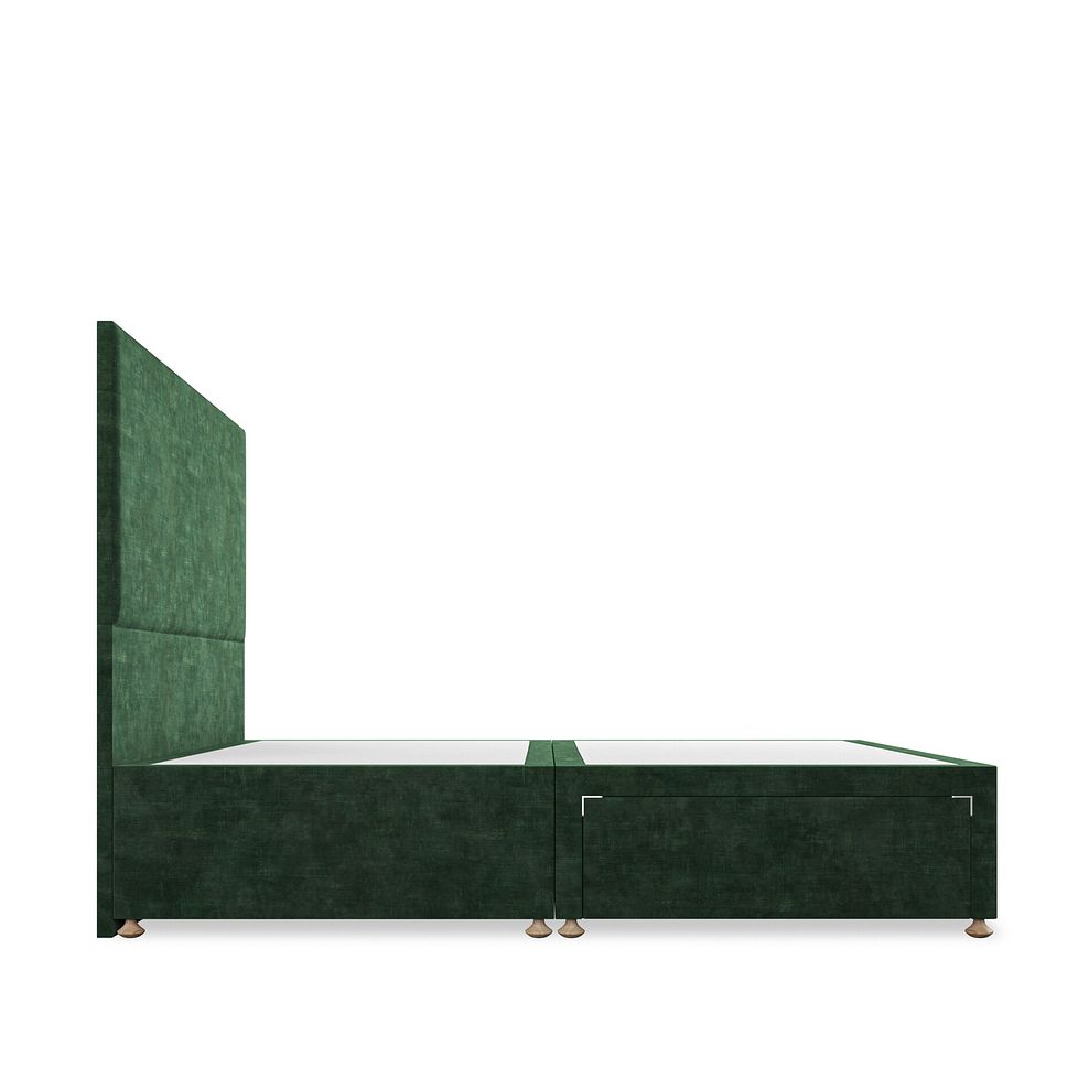 Penzance King-Size 2 Drawer Divan Bed in Heritage Velvet - Bottle Green 4