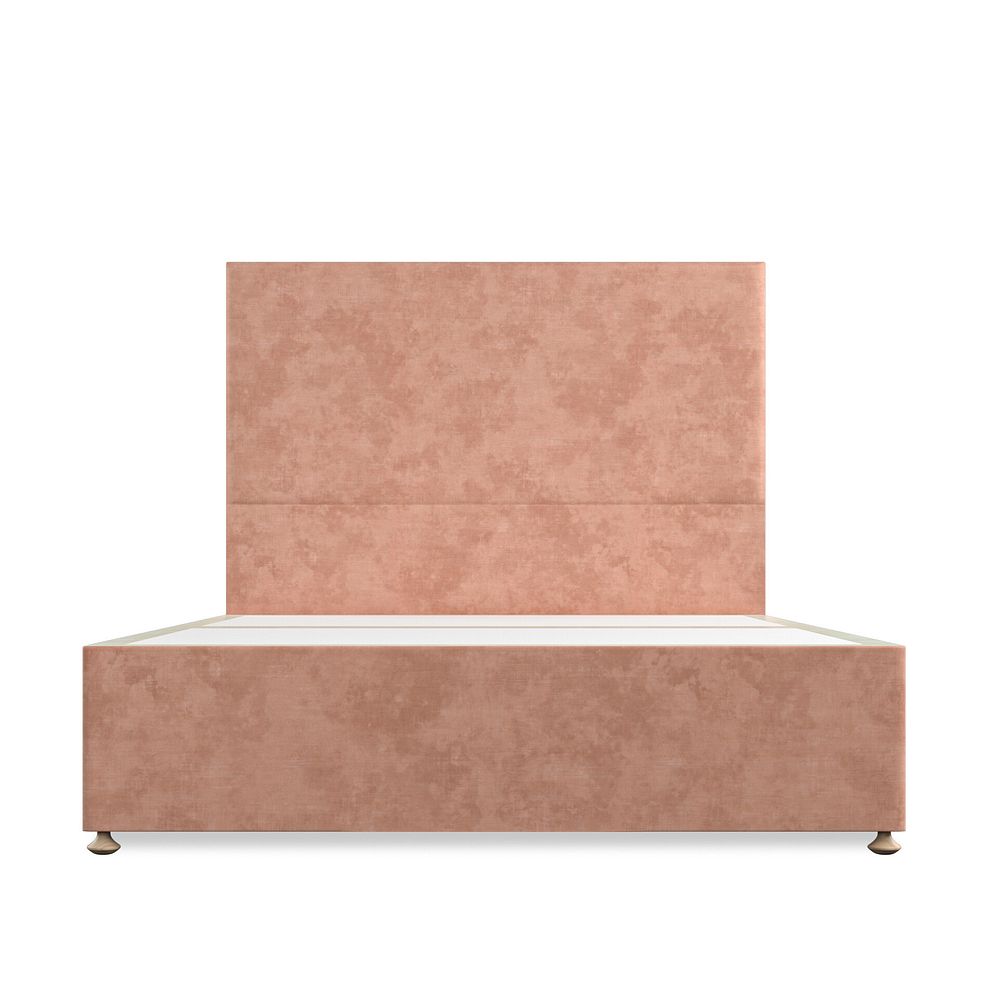Penzance King-Size 2 Drawer Divan Bed in Heritage Velvet - Powder Pink 3
