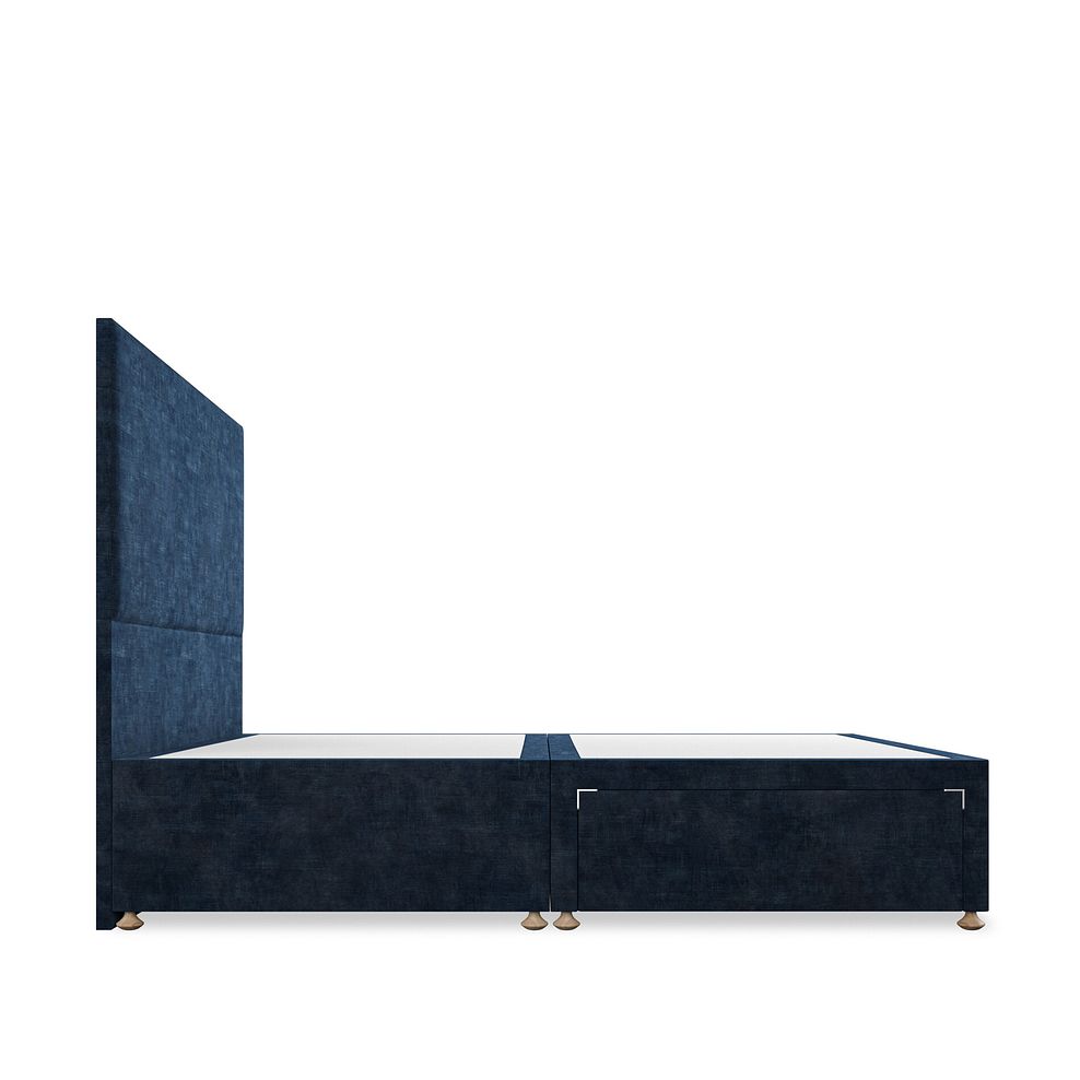 Penzance King-Size 2 Drawer Divan Bed in Heritage Velvet - Royal Blue 4