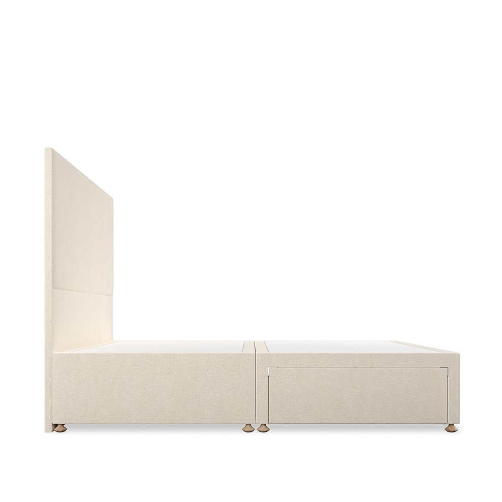 Penzance King-Size 2 Drawer Divan Bed in Venice Fabric - Cream 4
