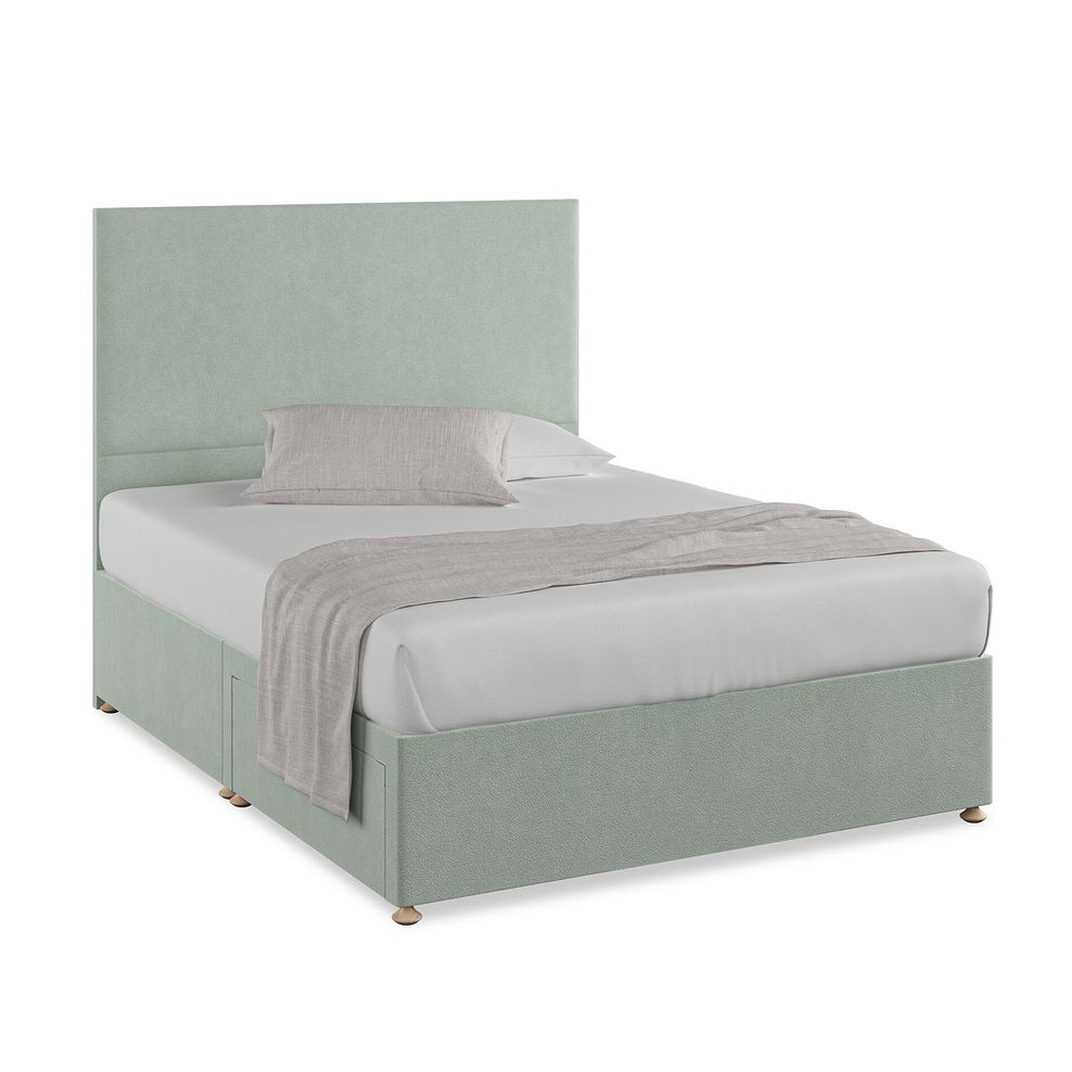 Penzance King-Size 2 Drawer Divan Bed in Venice Fabric - Duck Egg 1