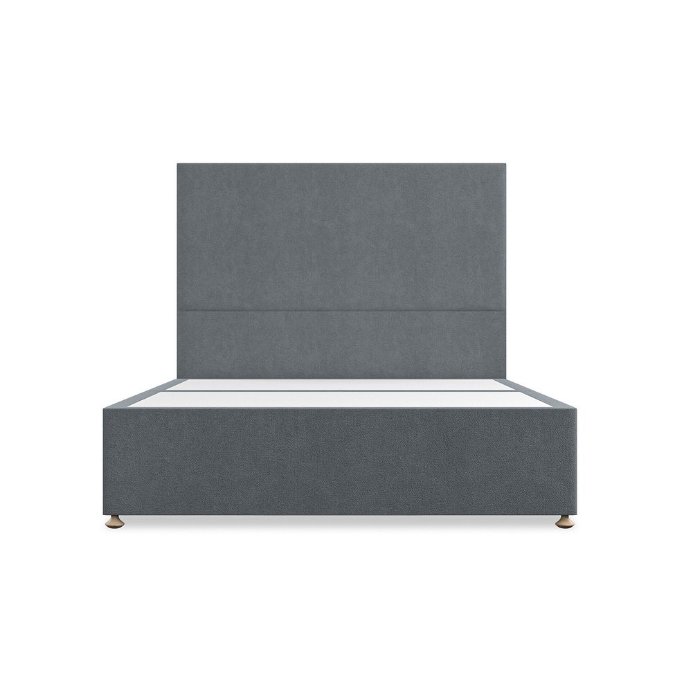 Penzance King-Size 2 Drawer Divan Bed in Venice Fabric - Graphite 3