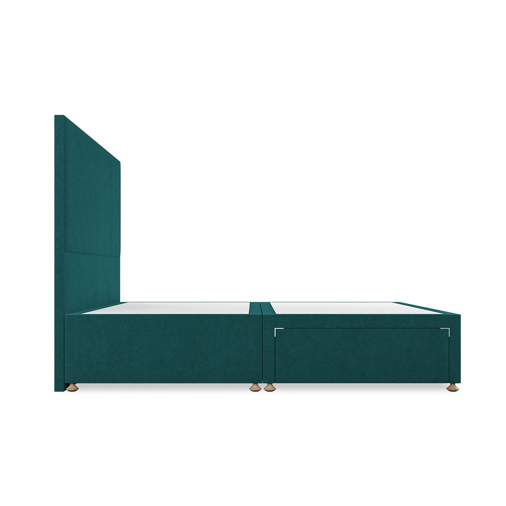 Penzance King-Size 2 Drawer Divan Bed in Venice Fabric - Teal 4