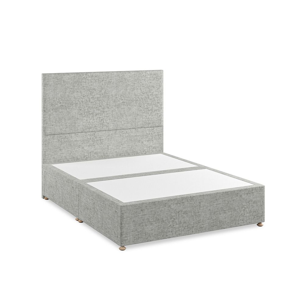 Penzance King-Size 4 Drawer Divan Bed in Brooklyn Fabric - Fallow Grey 2