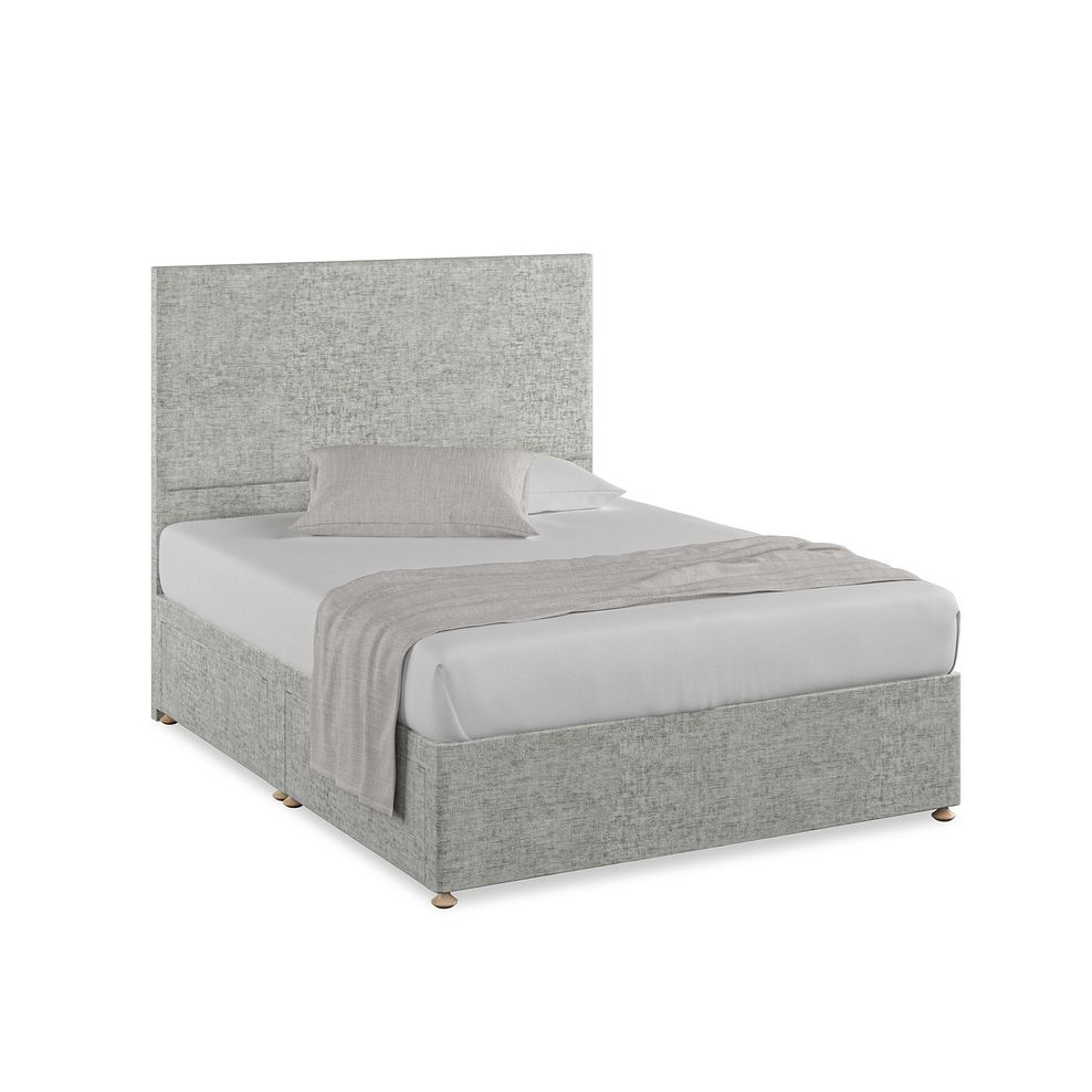 Penzance King-Size 4 Drawer Divan Bed in Brooklyn Fabric - Fallow Grey 1