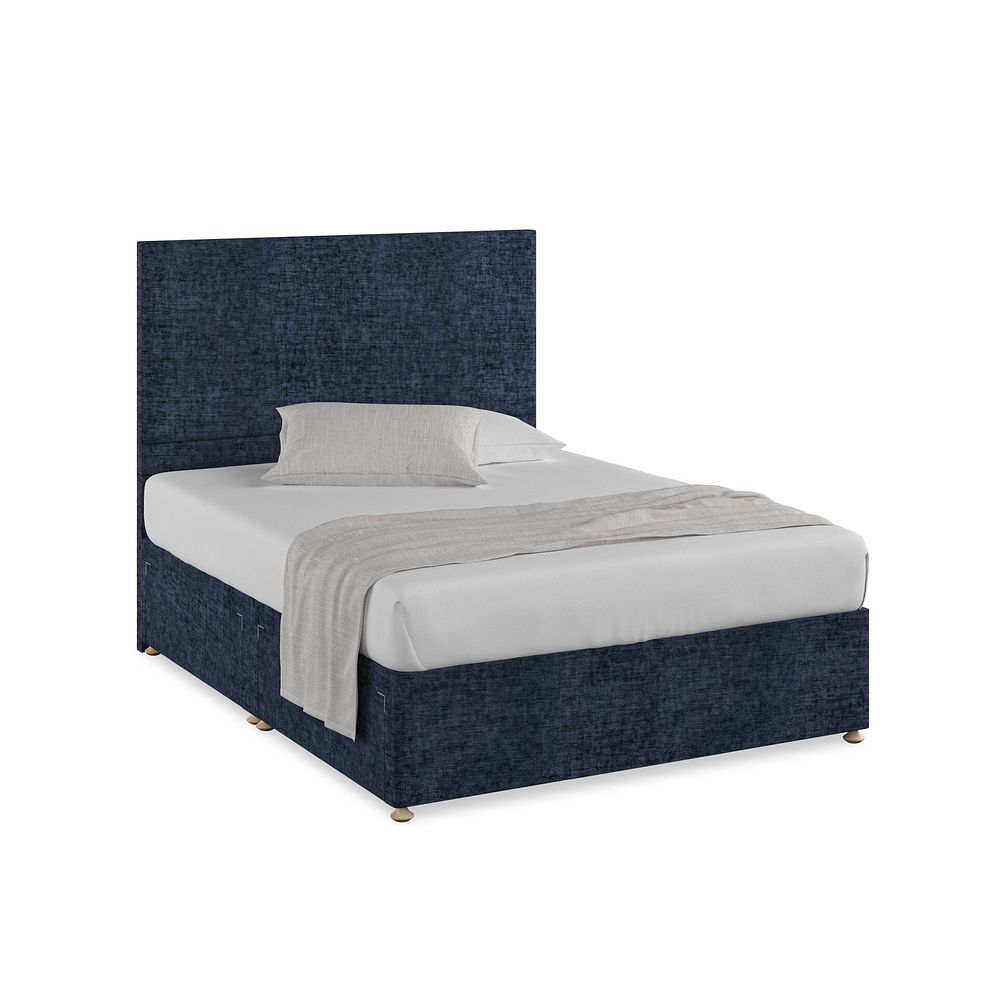 Penzance King-Size 4 Drawer Divan Bed in Brooklyn Fabric - Hummingbird Blue 1