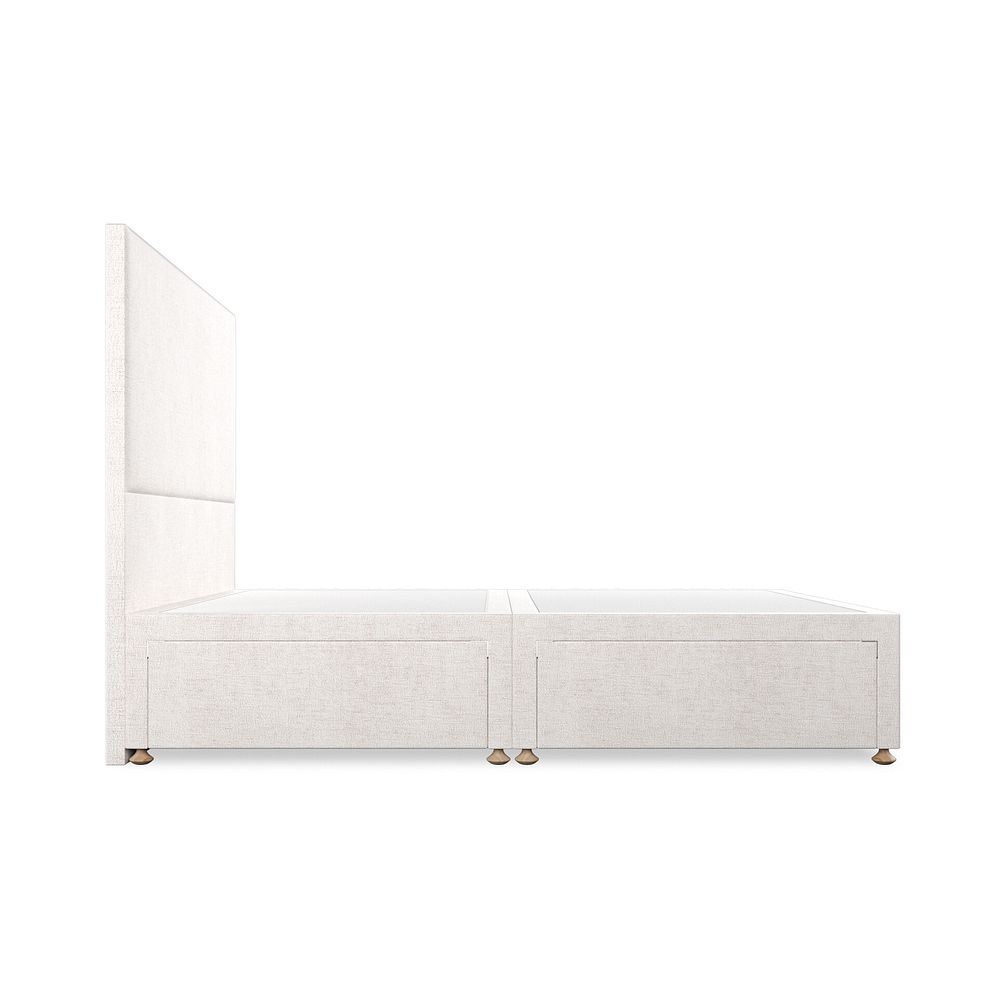 Penzance King-Size 4 Drawer Divan Bed in Brooklyn Fabric - Lace White 4