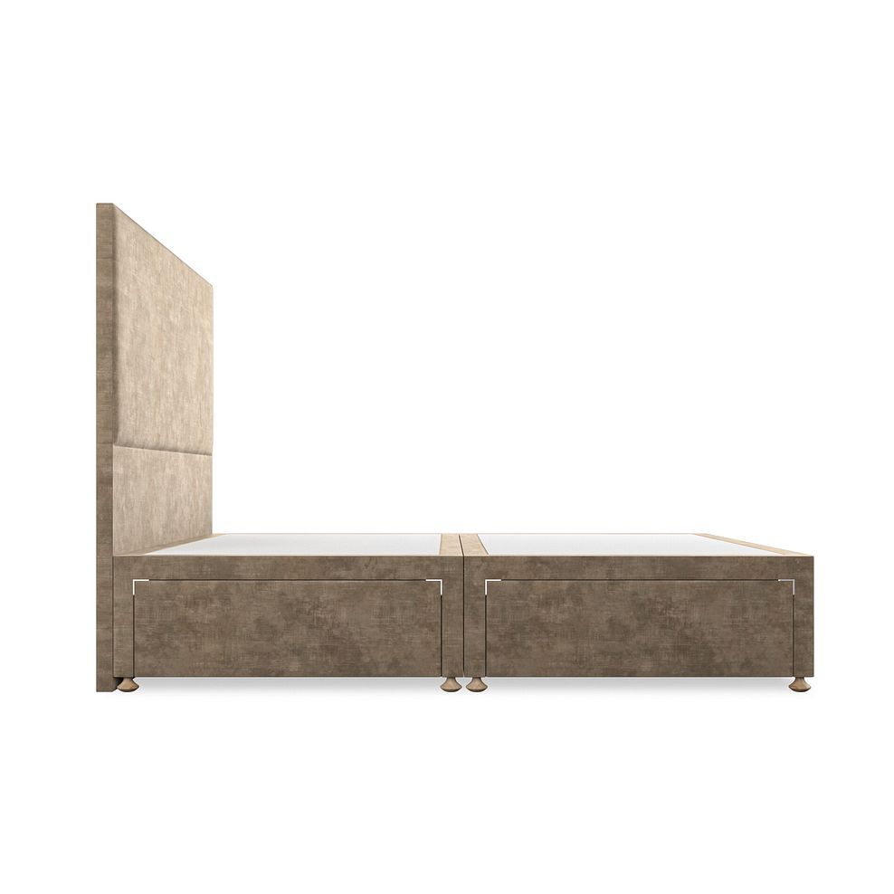 Penzance King-Size 4 Drawer Divan Bed in Heritage Velvet - Cedar 4