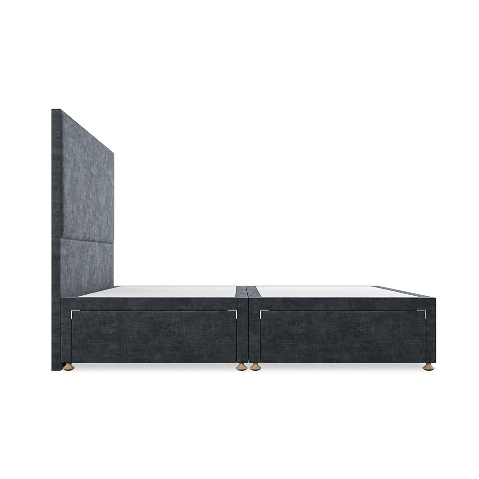 Penzance King-Size 4 Drawer Divan Bed in Heritage Velvet - Charcoal 4
