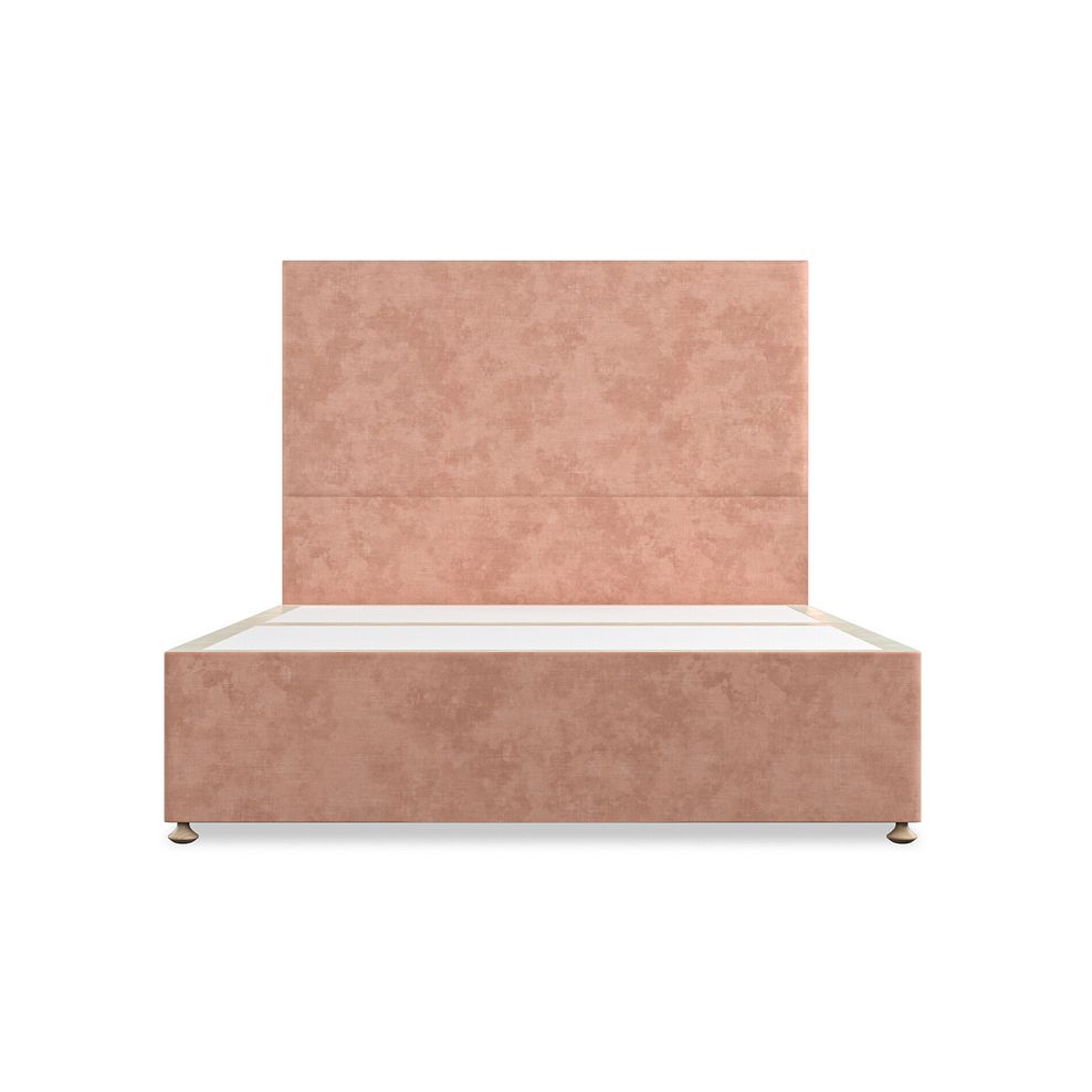 Penzance King-Size 4 Drawer Divan Bed in Heritage Velvet - Powder Pink 3
