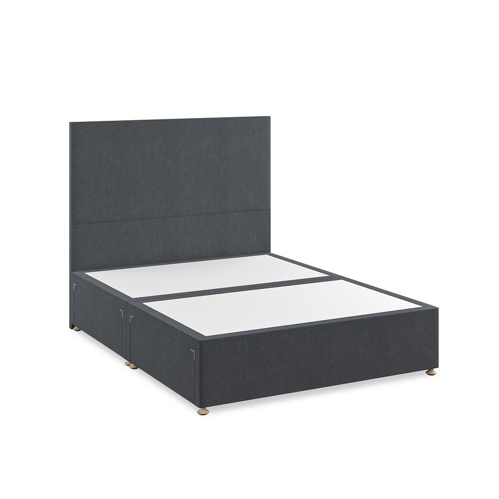 Penzance King-Size 4 Drawer Divan Bed in Venice Fabric - Anthracite 2