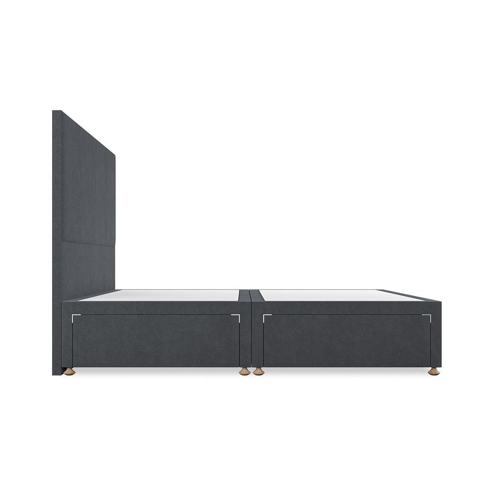 Penzance King-Size 4 Drawer Divan Bed in Venice Fabric - Anthracite 4